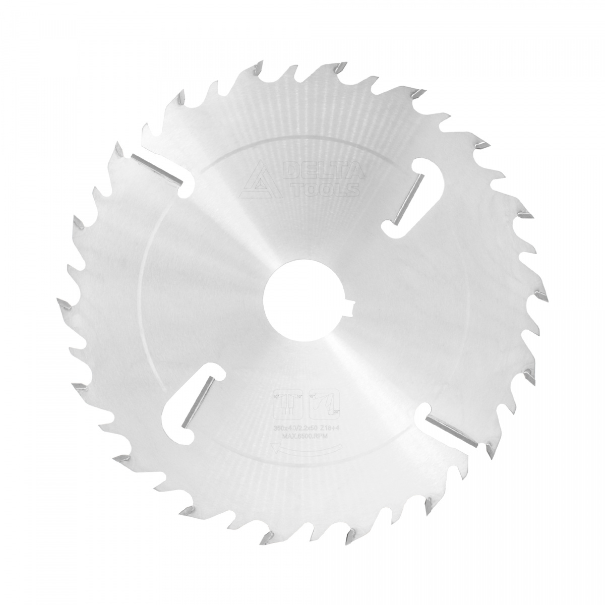 Пила дисковая DELTA TOOLS 350х50х4.0/2.5 Z(18+4) фото
